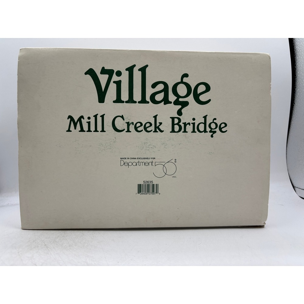 Department 56 1996 Vintage Village Mill Creek Bridge 52635 Retired - Picture 9 of 12